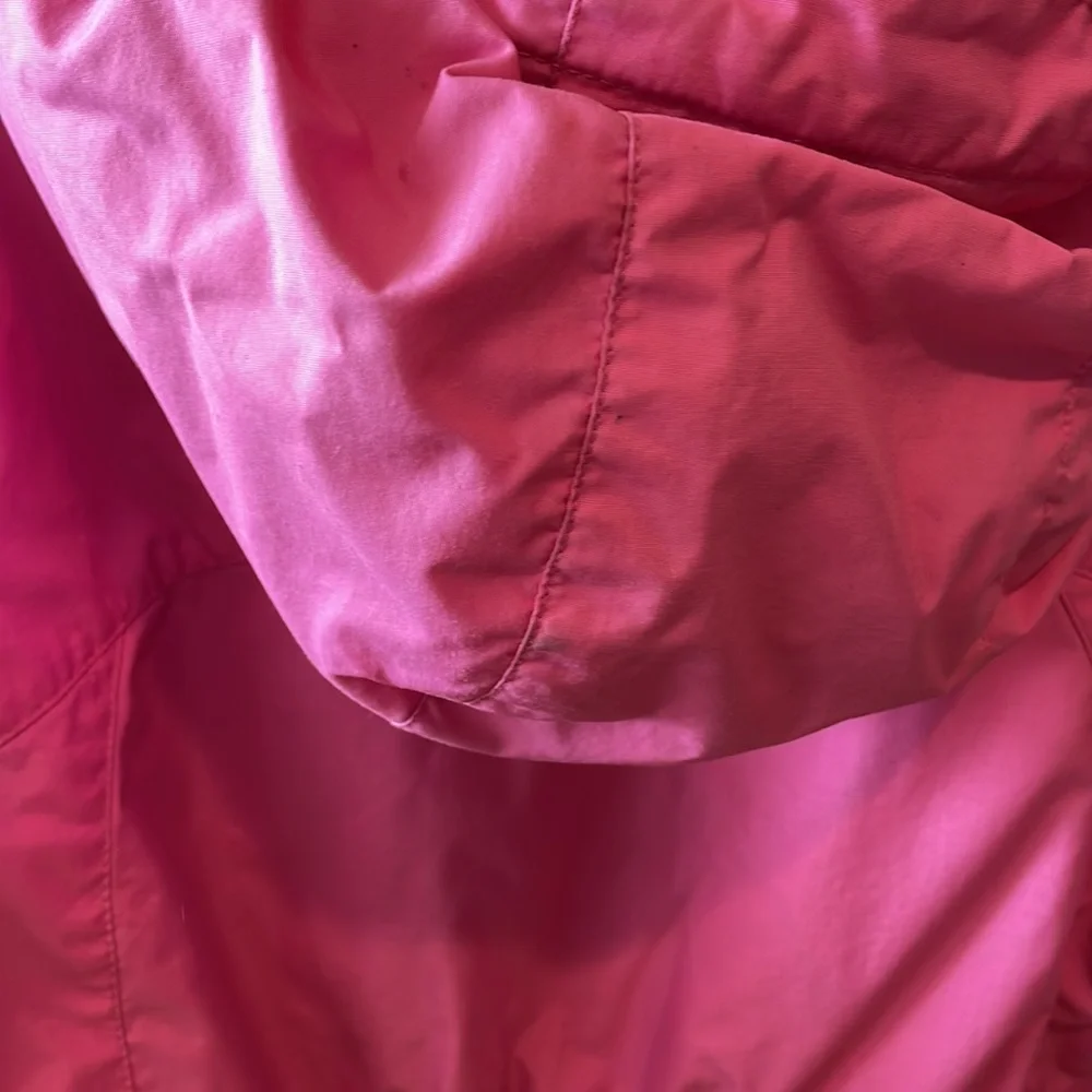 Lands End girls pink coat zipper. Parka. Large 14 - Picture 4 of 15